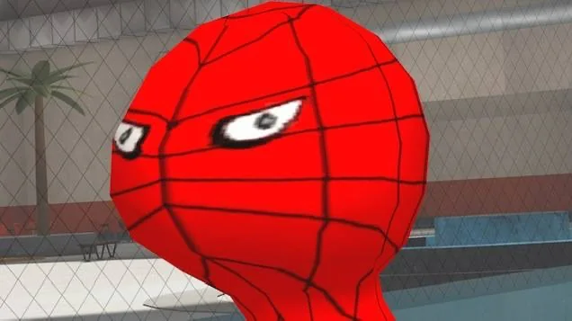 Low-poly Spooderman head