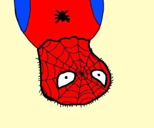 Upside-down Spooderman meme